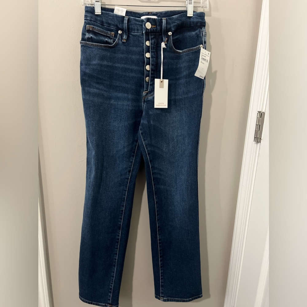 Good American Good Curve Straight Jeans